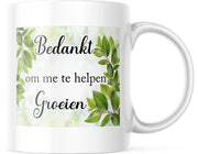 Mok bedankt om me te helpen groeien | Juf Bedankt Cadeau | Meester Bedankt Cadeau | Leerkracht Bedankt Cadeau | Einde schooljaar Bedankt Cadeau