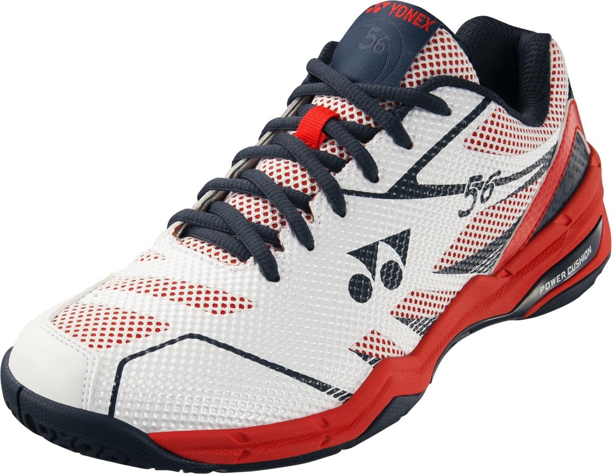 Yonex Badmintonschoenen Power Cushion 56 Wit/rood Unisex Maat 45
