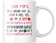 Lieve mama - Mok - Moederdag Cadeautje
