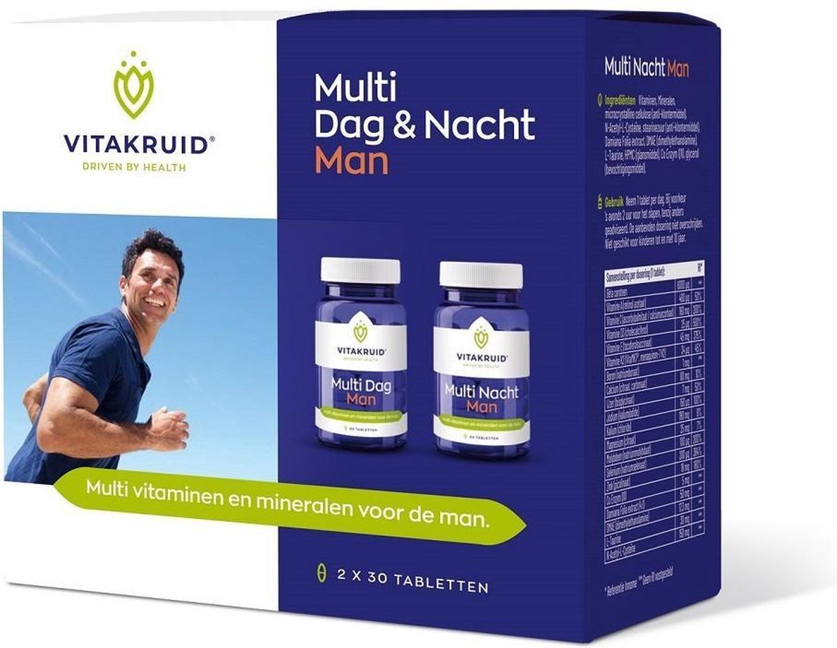Vitakruid / Multi dag & nacht man 2 x 30 - 60 tabletten
