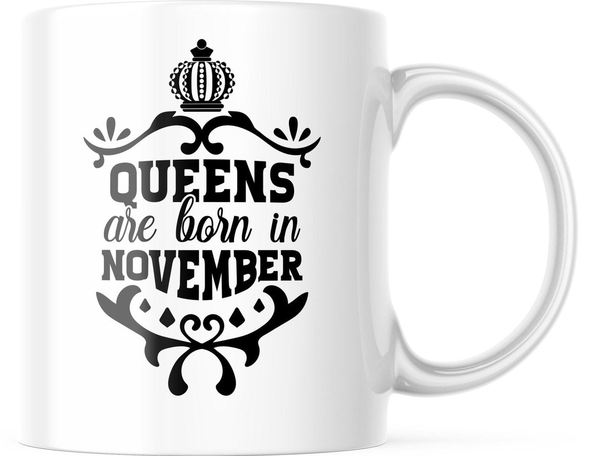 Verjaardag Mok Queens are born in november