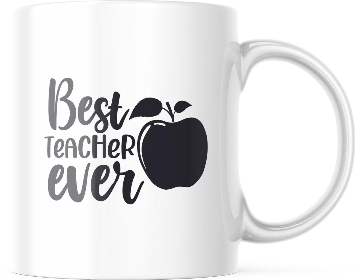 Mok Best teacher ever | Juf Bedankt Cadeau | Meester Bedankt Cadeau | Leerkracht Bedankt Cadeau | Einde schooljaar Bedankt Cadeau