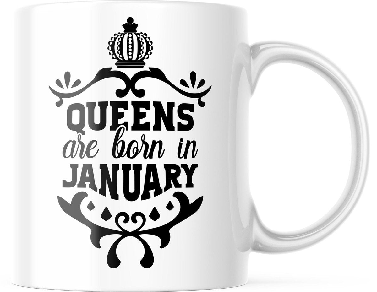 Verjaardag Mok Queens are born in january