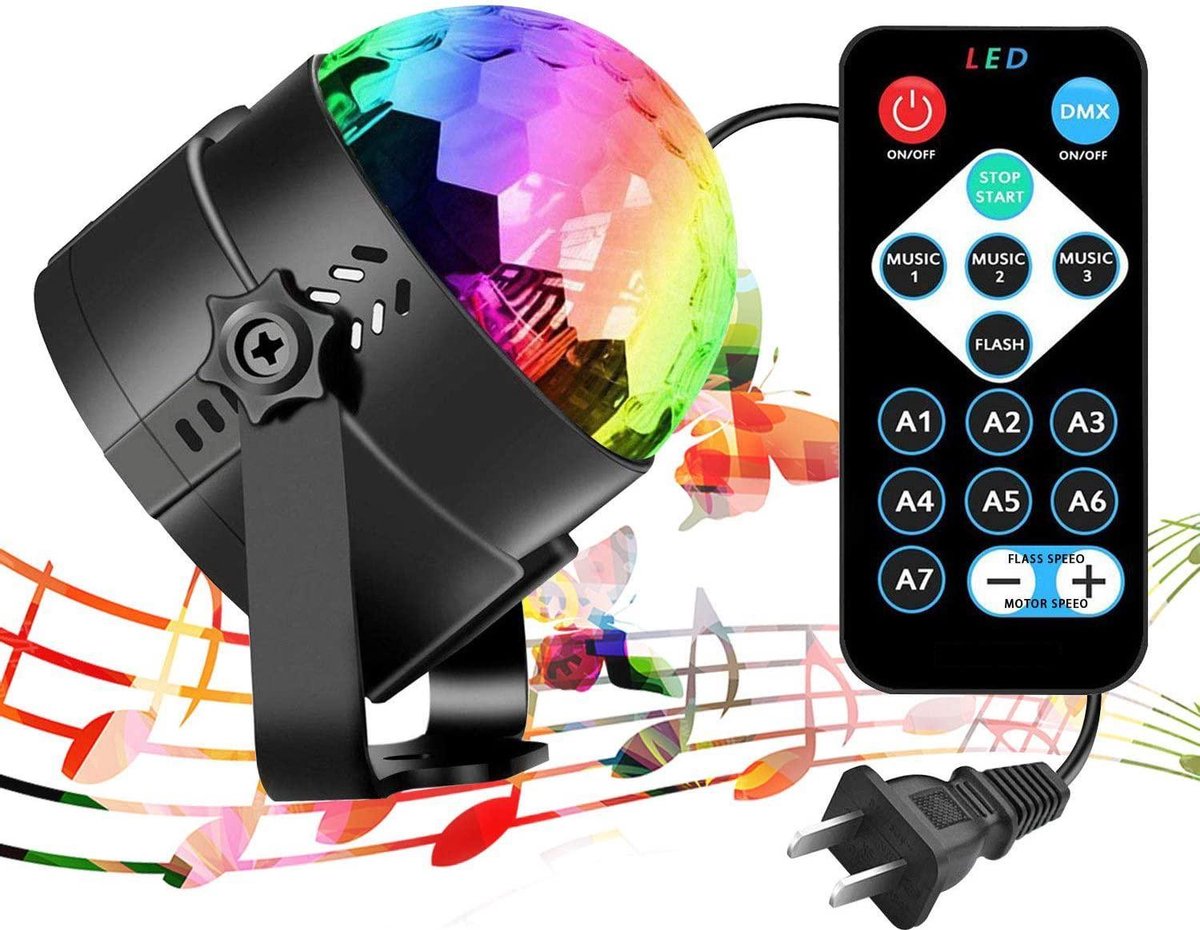 Discolamp - Disco verlichting  - Discolamp Kinderen - Discobal - Discobol - Feestverlichting - Sfeerverlichting - Kamer Verlichting - Led Verlichting