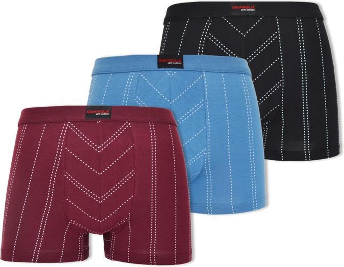 Gianvaglia Boxershort - 3-pack - Stitches - Maat M