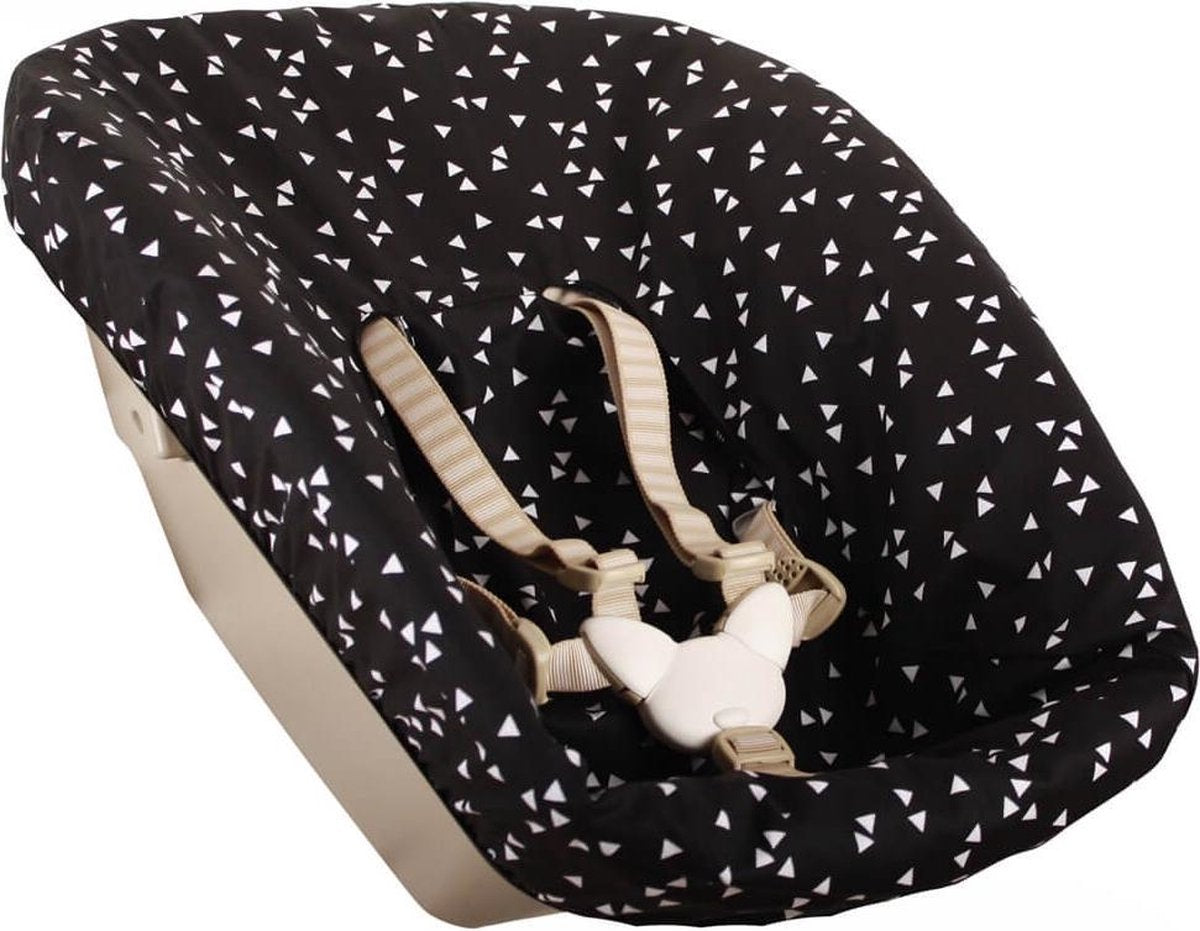 Ukje Hoes voor Stokke Newborn Set TrippTrapp - Driehoekje zwart
