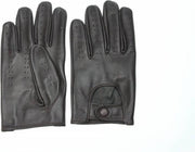 Retro racing leren autohandschoenen donker bruin | maat L