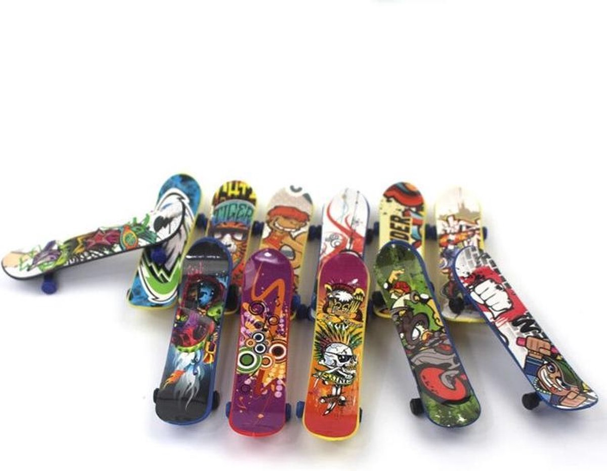WiseGoods - Vinger Skate Set - Fingerboard - Tech Deck - Mini Vinger Skate Speelgoed - Speelgoed - Skateboard - 10 stuks