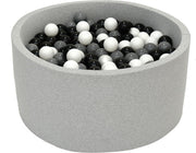 Ballenbak Grijs 90x40 met 250 ballen Zwart