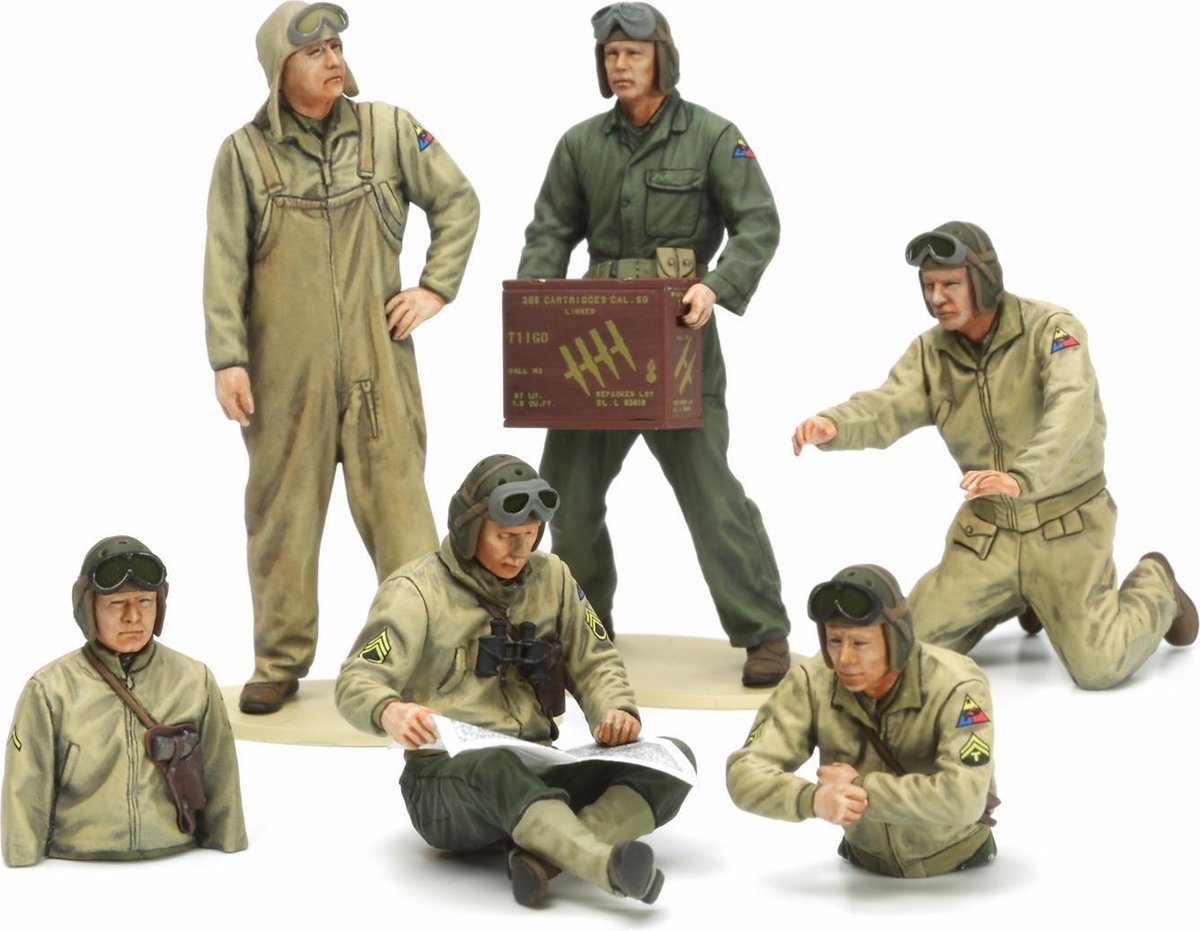Tamiya US Tank Crew Set - European Theater + Ammo by Mig lijm