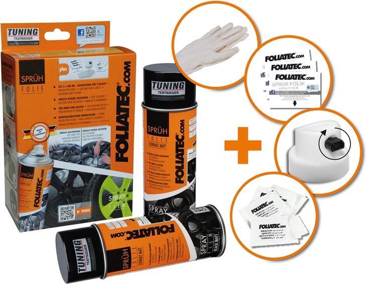 Foliatec Spray Film (Spuitfolie) Set - oranje mat 2x400ml
