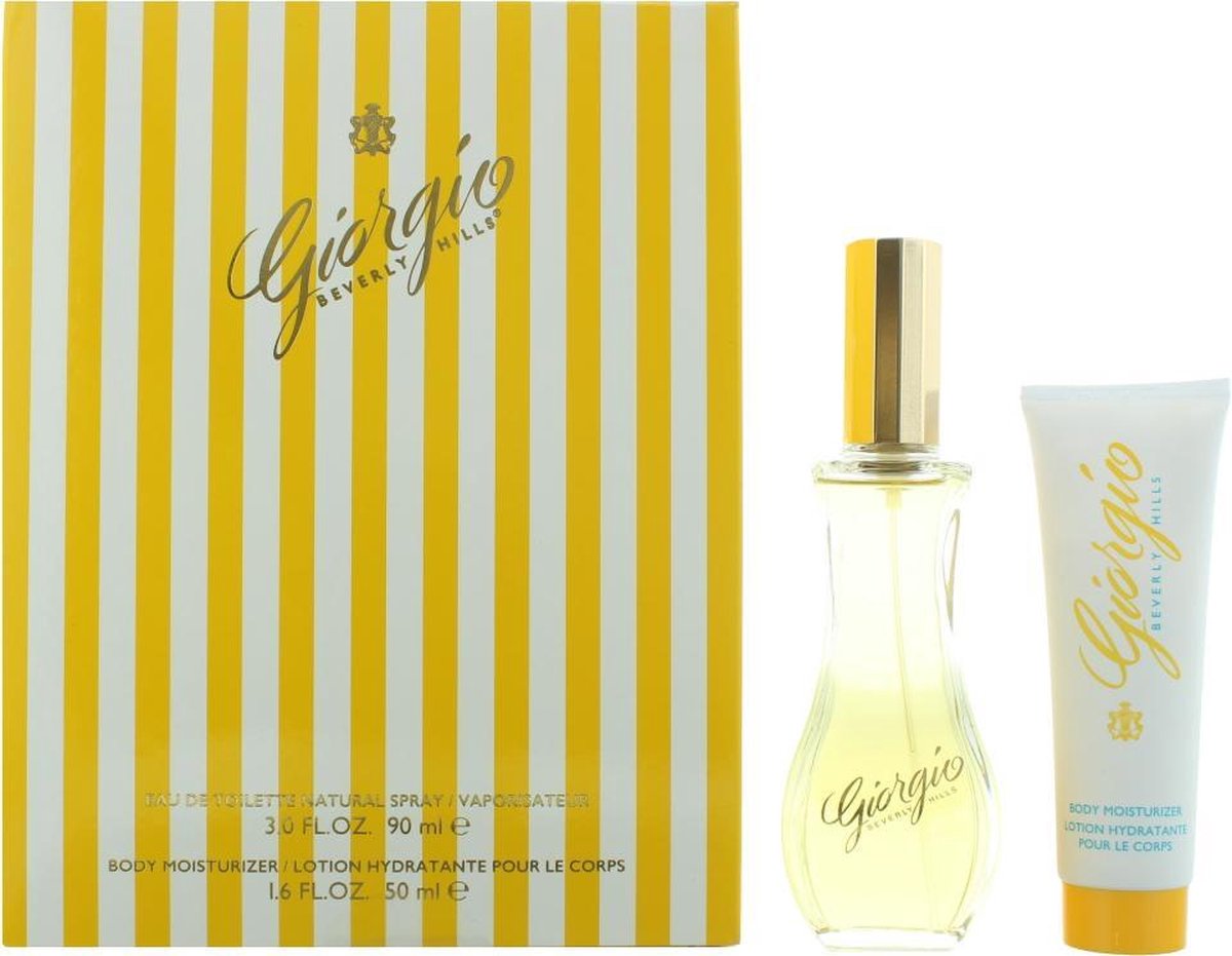 Giorgio ( Yellow ) Gift Set Edt 90 Ml And Body Lotion Giorgio ( Yellow ) 50 Ml