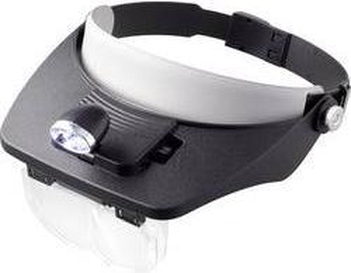 TOOLCRAFT TO-5137803 Hoofdbandloep Met LED-verlichting Vergrotingsfactor: 1.2 x