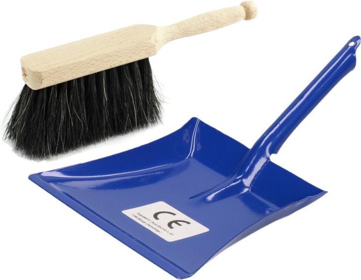 2x Blauw metalen stoffer en blik set voor kinderen