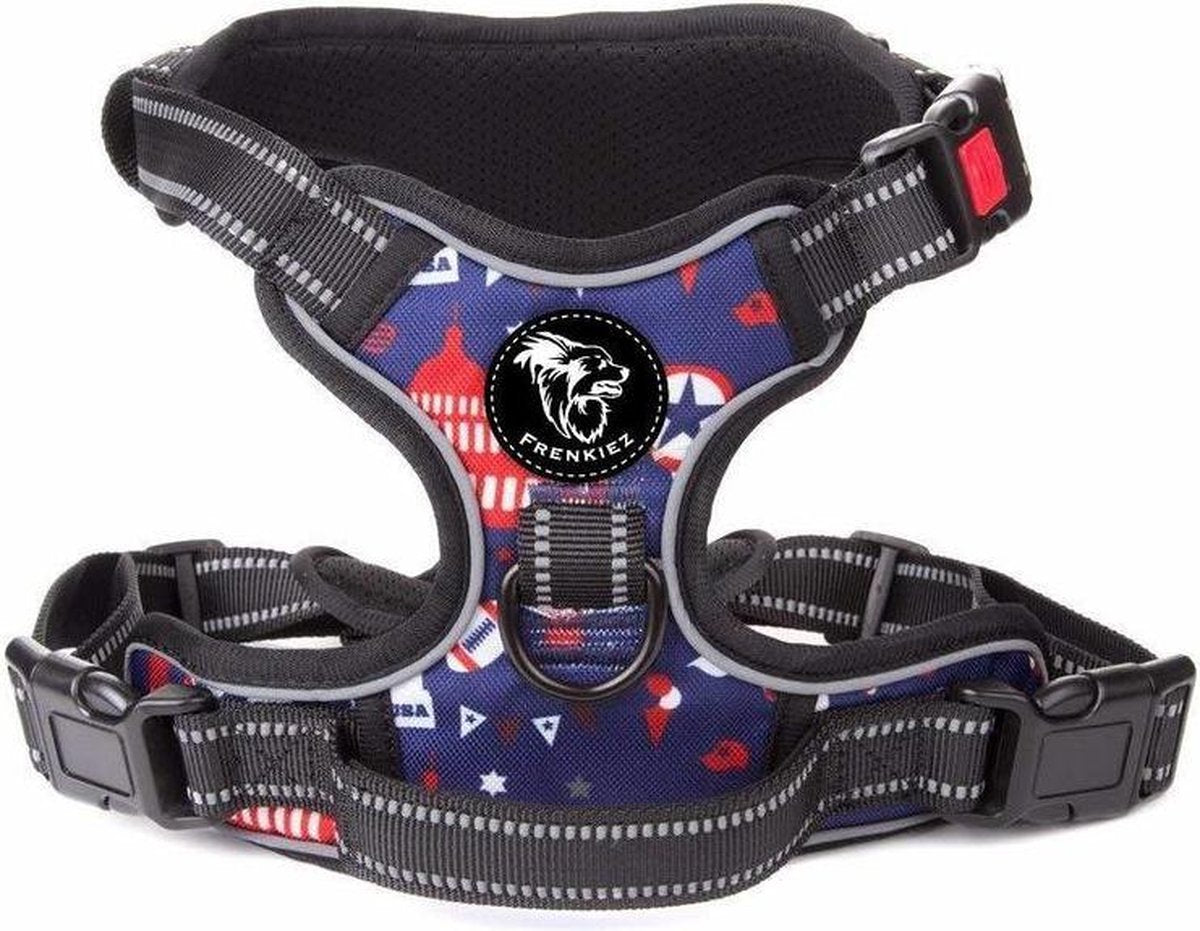 Frenkiez reflective no pull lockable dog harness