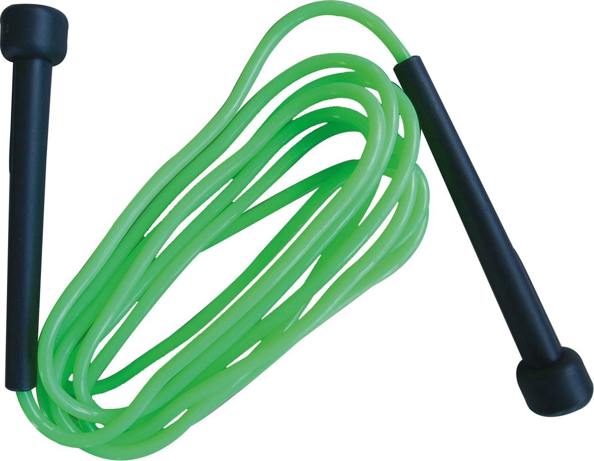 Schildkröt Fitness Springtouw - Speed Rope - Lengte 274 cm - PVC - Groen/Antraciet
