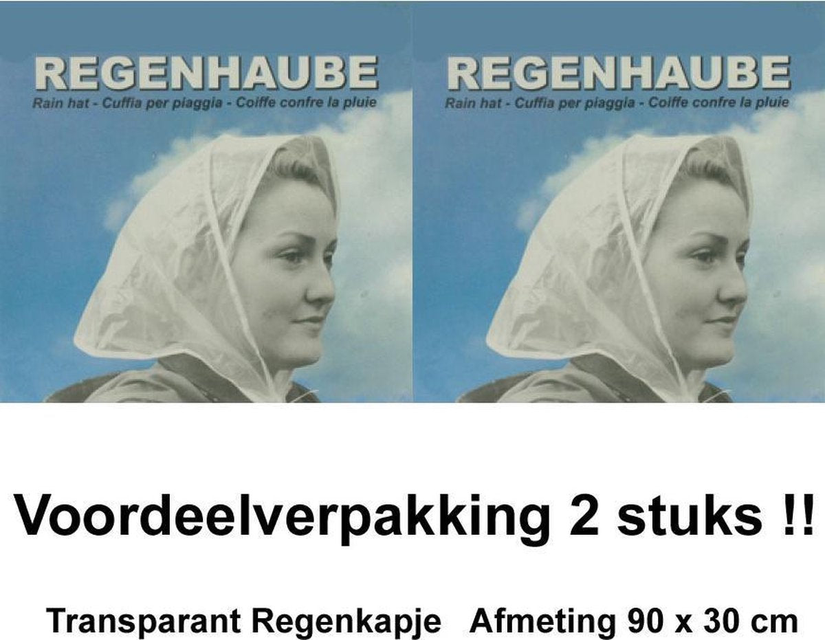 Rojafit Budget Regenkapje Transparant (Afmeting 90 x 30 cm) voordeelset a 2 stuks!!