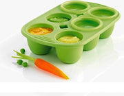 Mastrad BabyPod Bewaarbox - Siliconen - Voor 6 porties - 60 ml - Groen