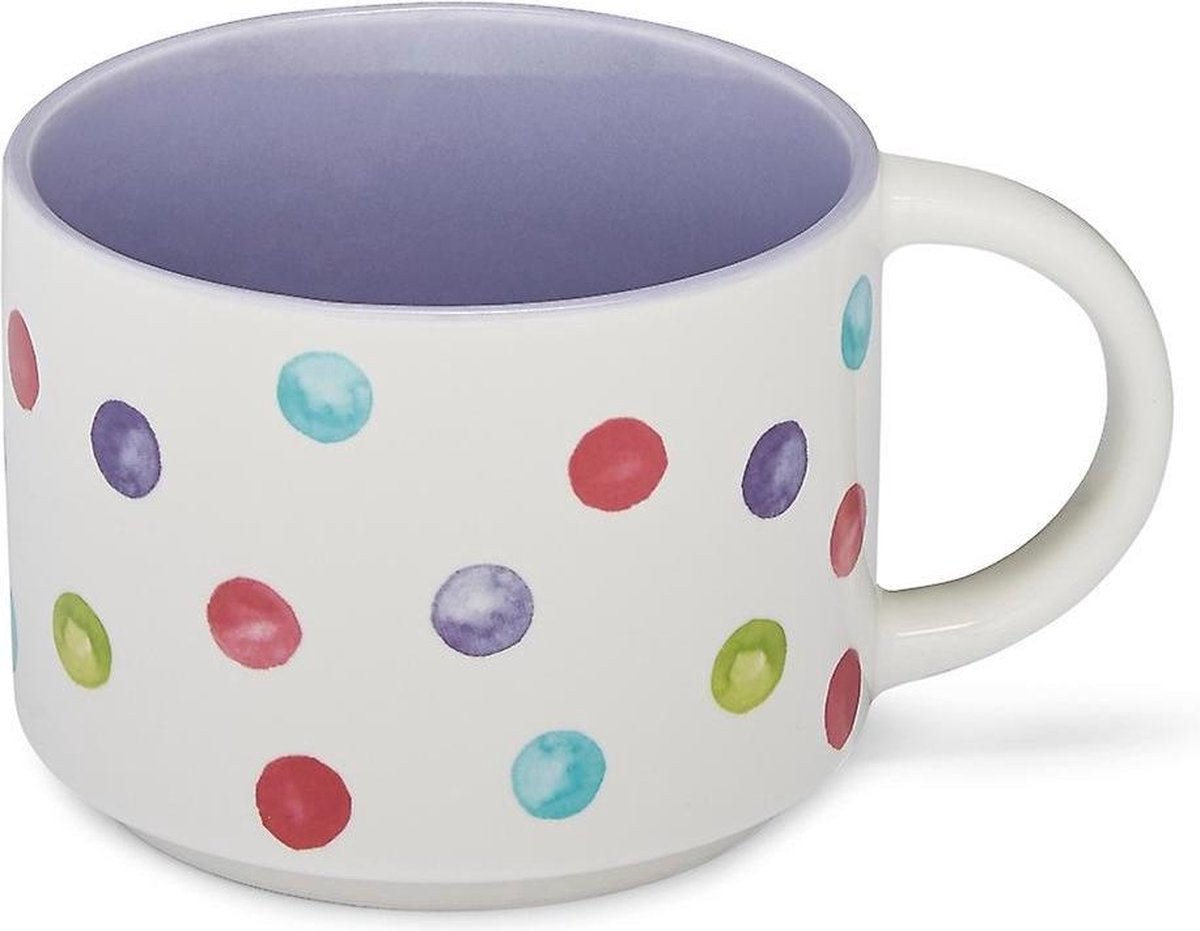 Mok -  Paarse binnenkant Spotty Dotty
