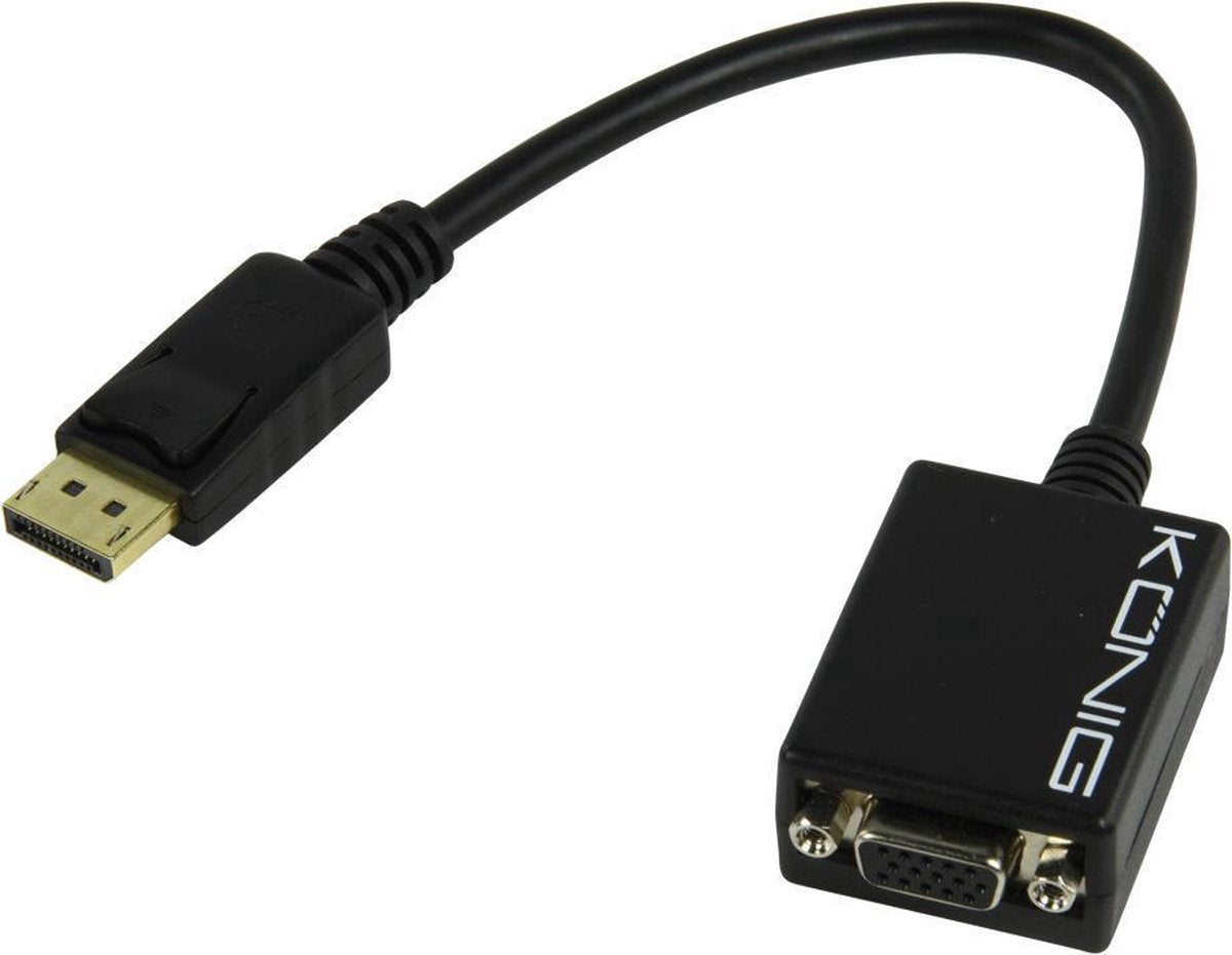 Displayport -VGA kabel mannelijk - vrouwelijk 0