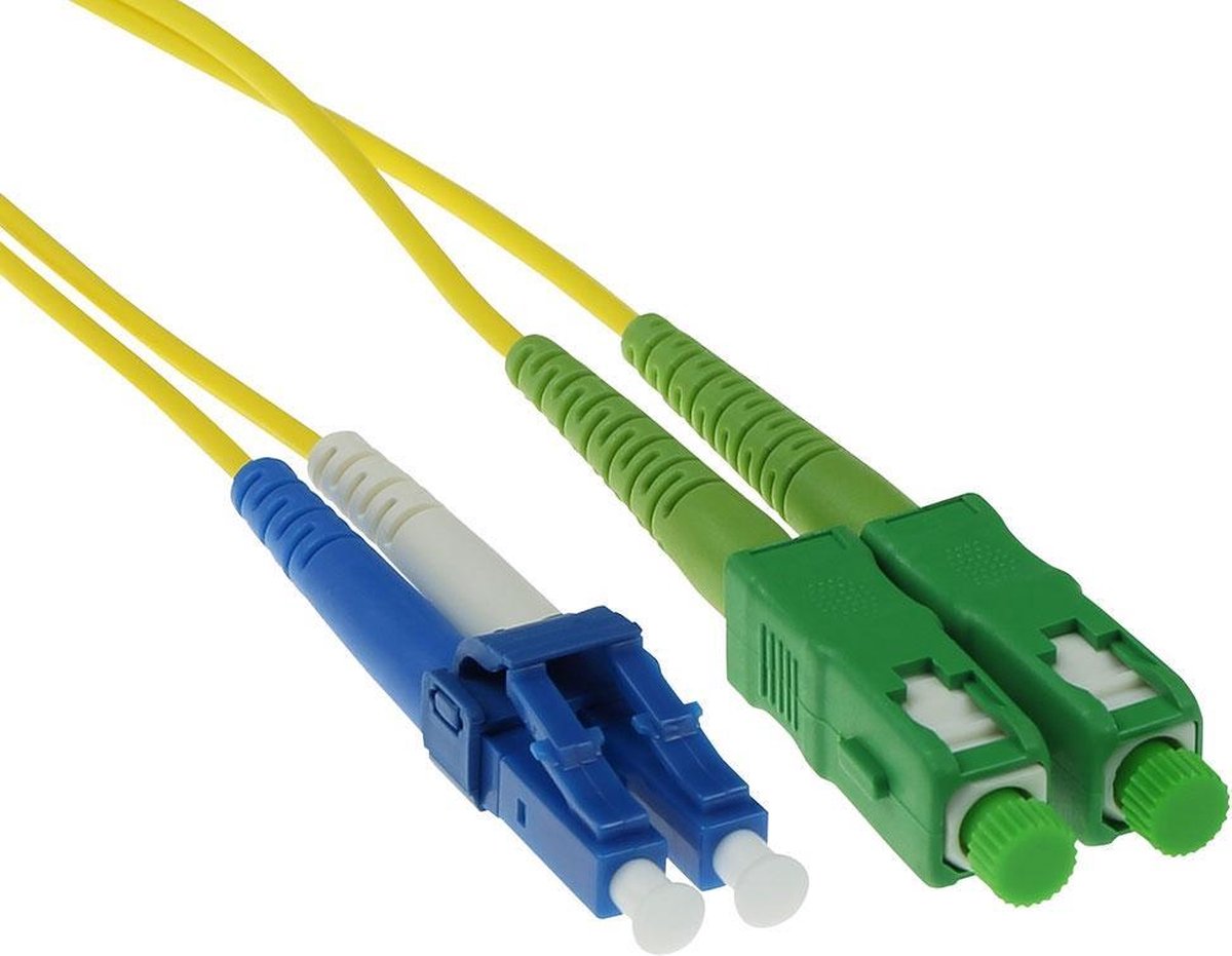 ACT 2 meter LSZH Singlemode 9/125 OS2  glasvezel patchkabel duplex met SC/APC en LC/PC connectoren RL8802
