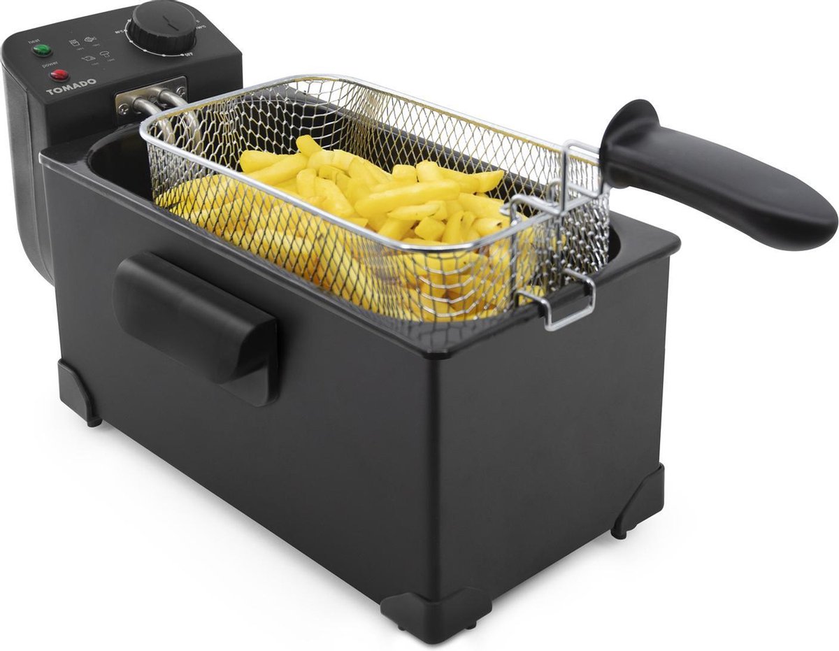 Tomado TDF3001B - Frituurpan - 3 liter inhoud - Koude zone - Zwart