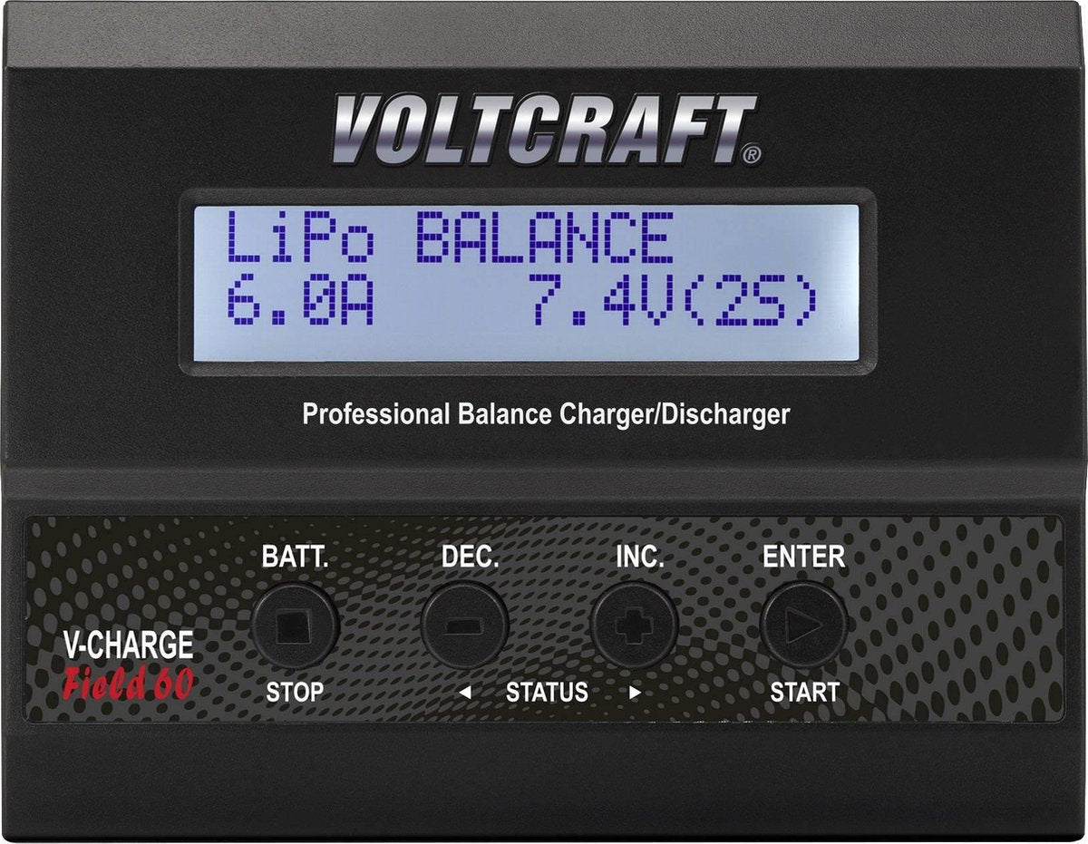 VOLTCRAFT V-Charge 60 DC Multifunctionele modelbouwlader 12 V 6 A Li-poly