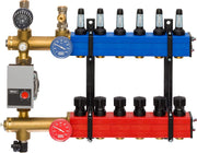 Komfort SBK 4801 verdeler vloerverwarming bovenaansluiting met debietmeter 6 groeps