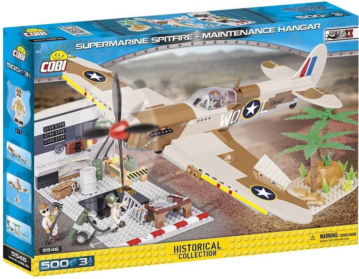 Cobi 500 Pcs Small Army /5546/ Supermarine Spitfire - Maintenance Hangar