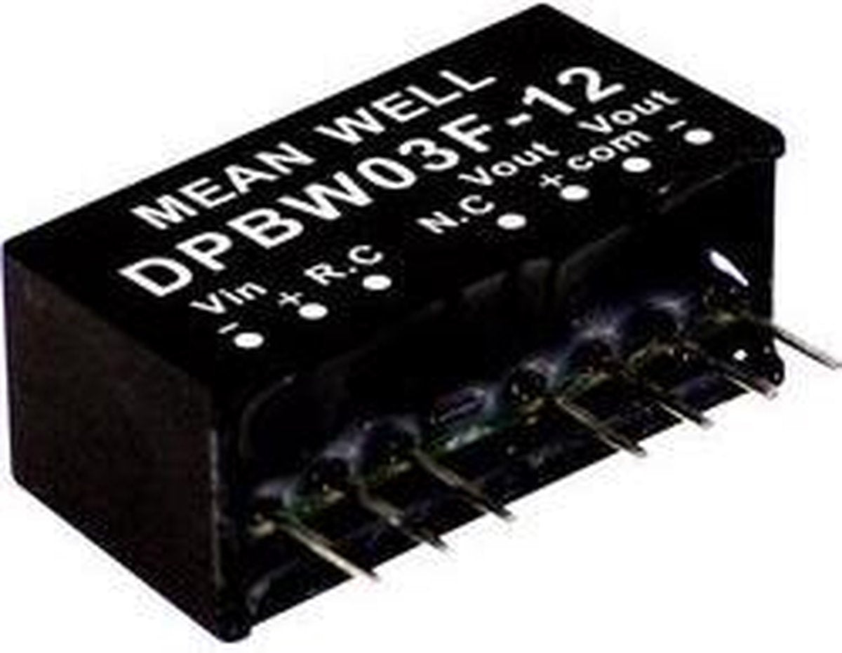 Mean Well DPBW03G-12 DC/DC-convertermodule 125 mA 3 W Aantal uitgangen: 2 x