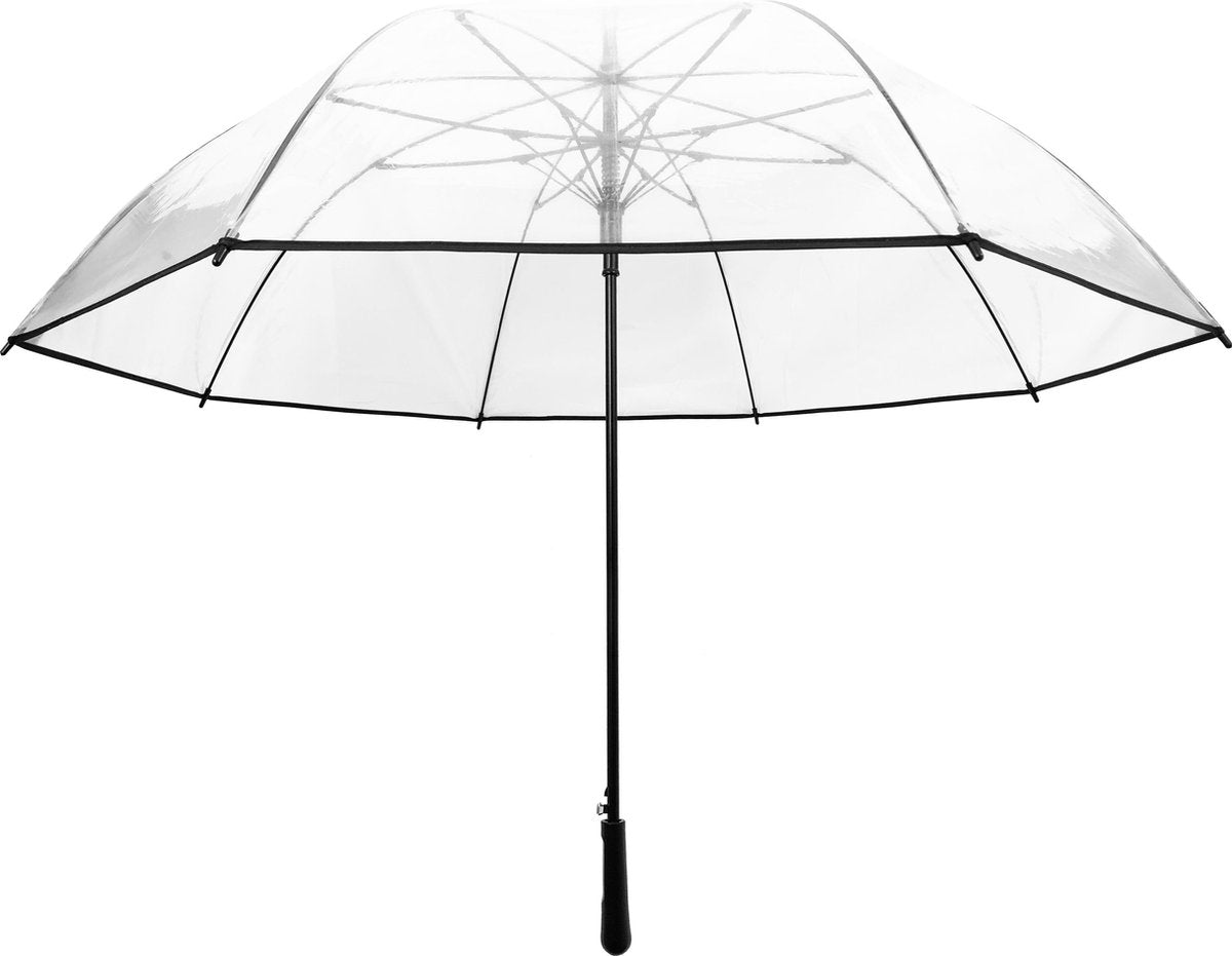 Smati Golf  Stormparaplu - Transparent - Auto Open - ø 124 cm - Golf   Zwart