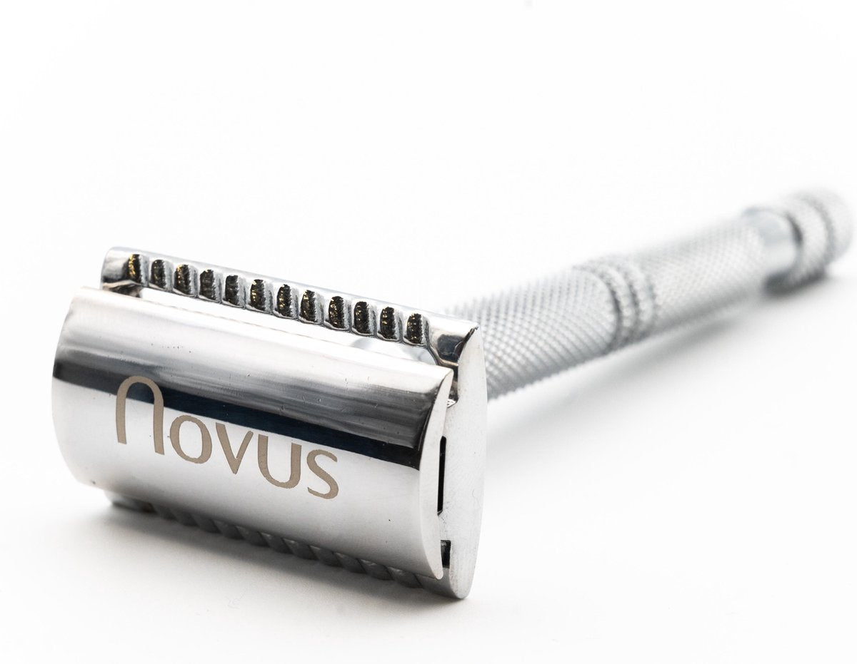 Novus Double Edge Safety Razor Klassiek scheermes - Inclusief 20 Scheermesjes - Zilver