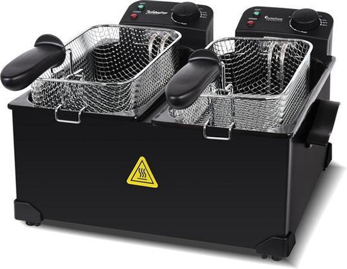 Dubbele frituurpan - 2x 3 Liter TurboTronic DF-2 Duo