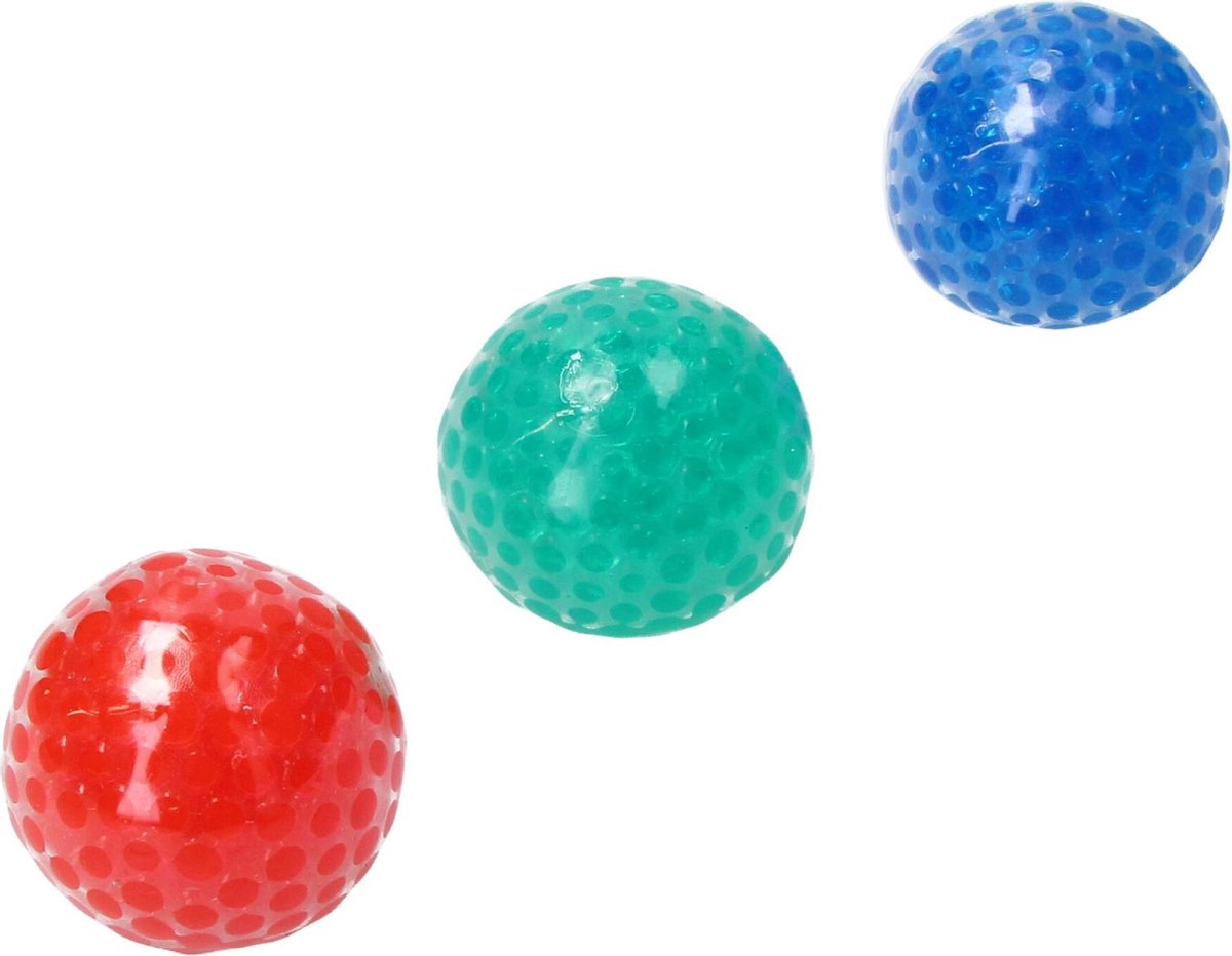 Banzaa Sticky Balls 7cm ‒  Stressbal Orbeez 2-in-1 ‒ set van 3 Blauw