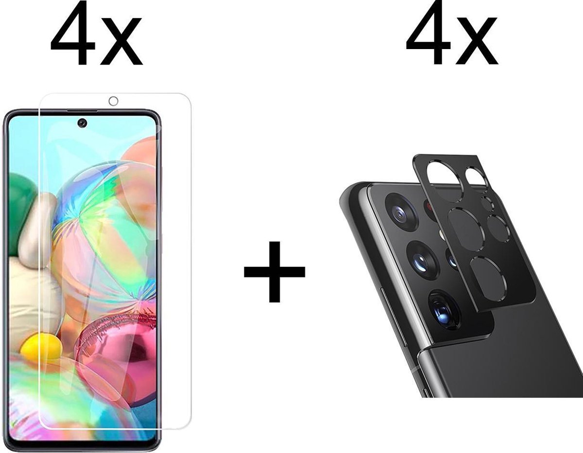 Beschermglas Samsung A32 5G Screenprotector 4 stuks - Samsung Galaxy A32 5G Screenprotector - Samsung A32 5G Screen Protector Camera - 4 stuks