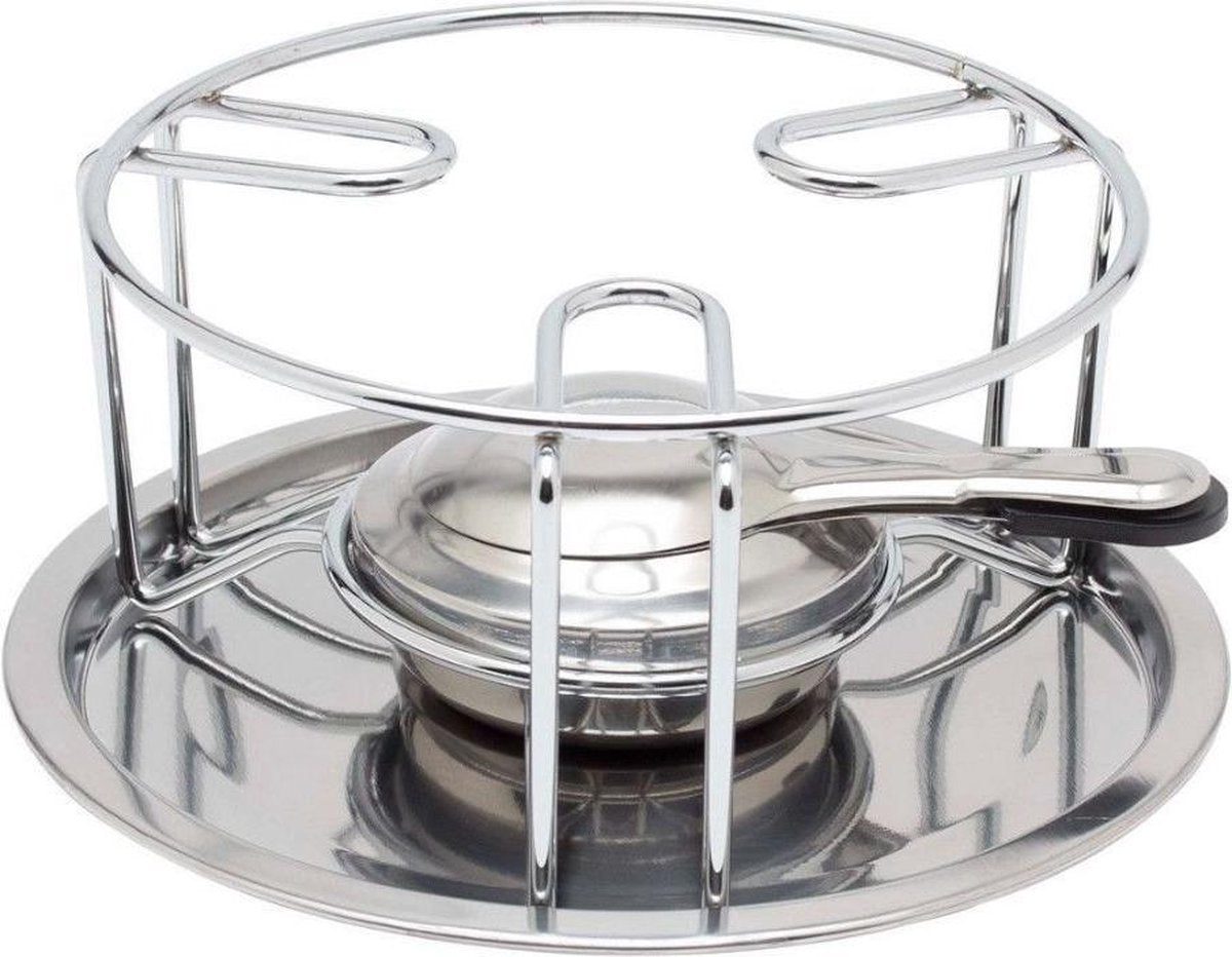 Orange85 Rechaud - Standaard met Brander - Chroom - Brander - Voor Pannen - Kaasfondue