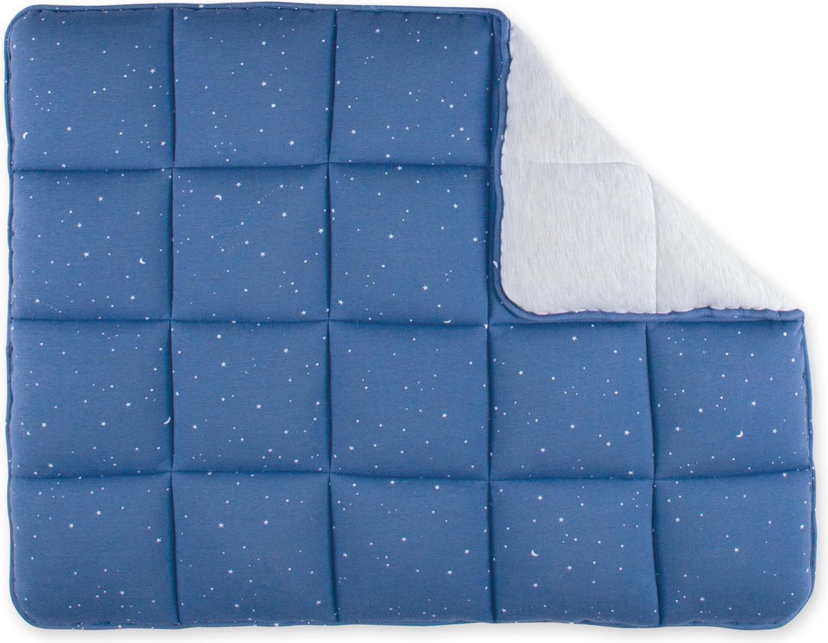 Bemini boxkleed - Jeans blauw - Quilted Stary Shade - 75x95cm - Blauw
