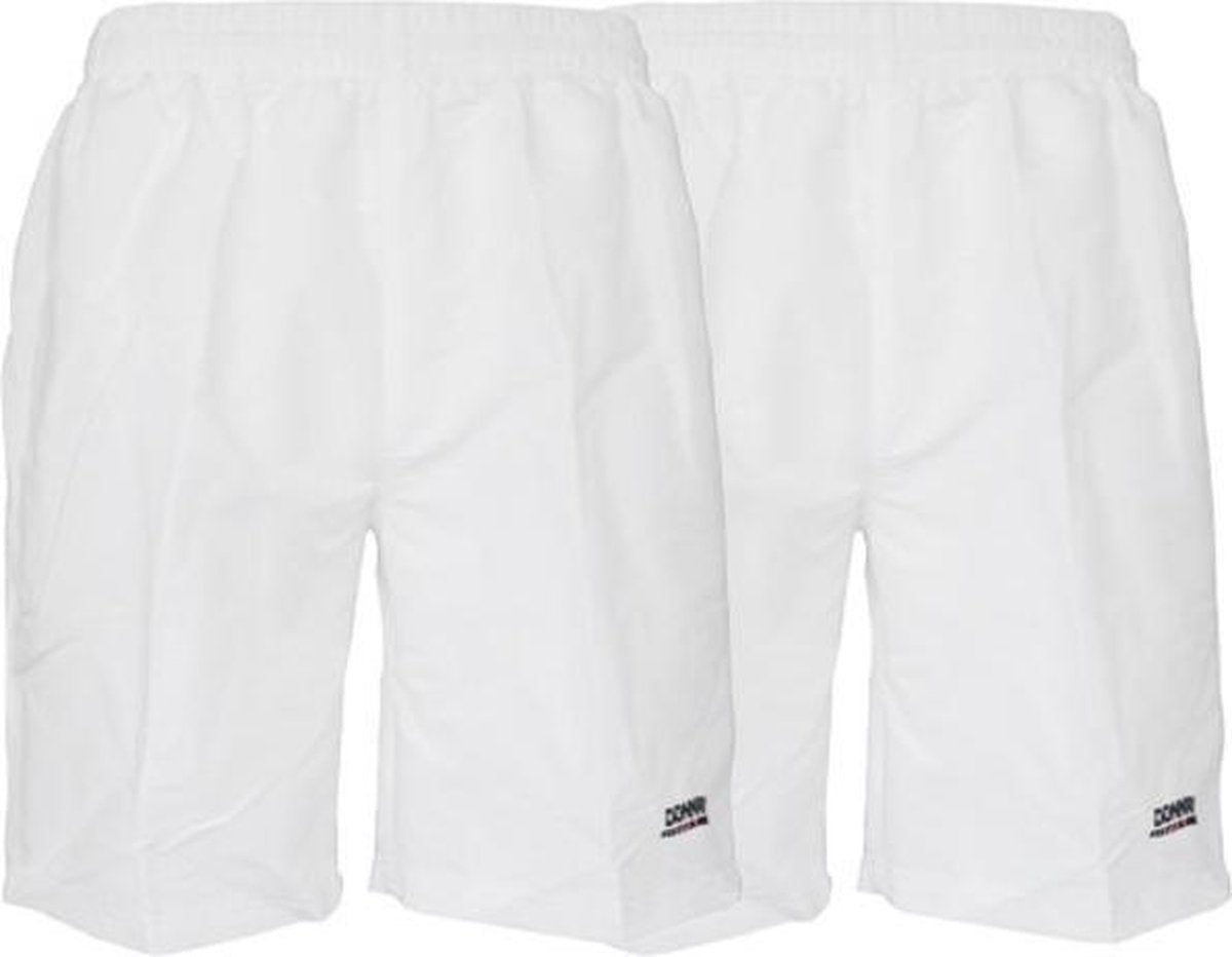 2-Pack Donnay Sportshort - Korte broek - Sportbroek - Maat L  - Mannen - Wit