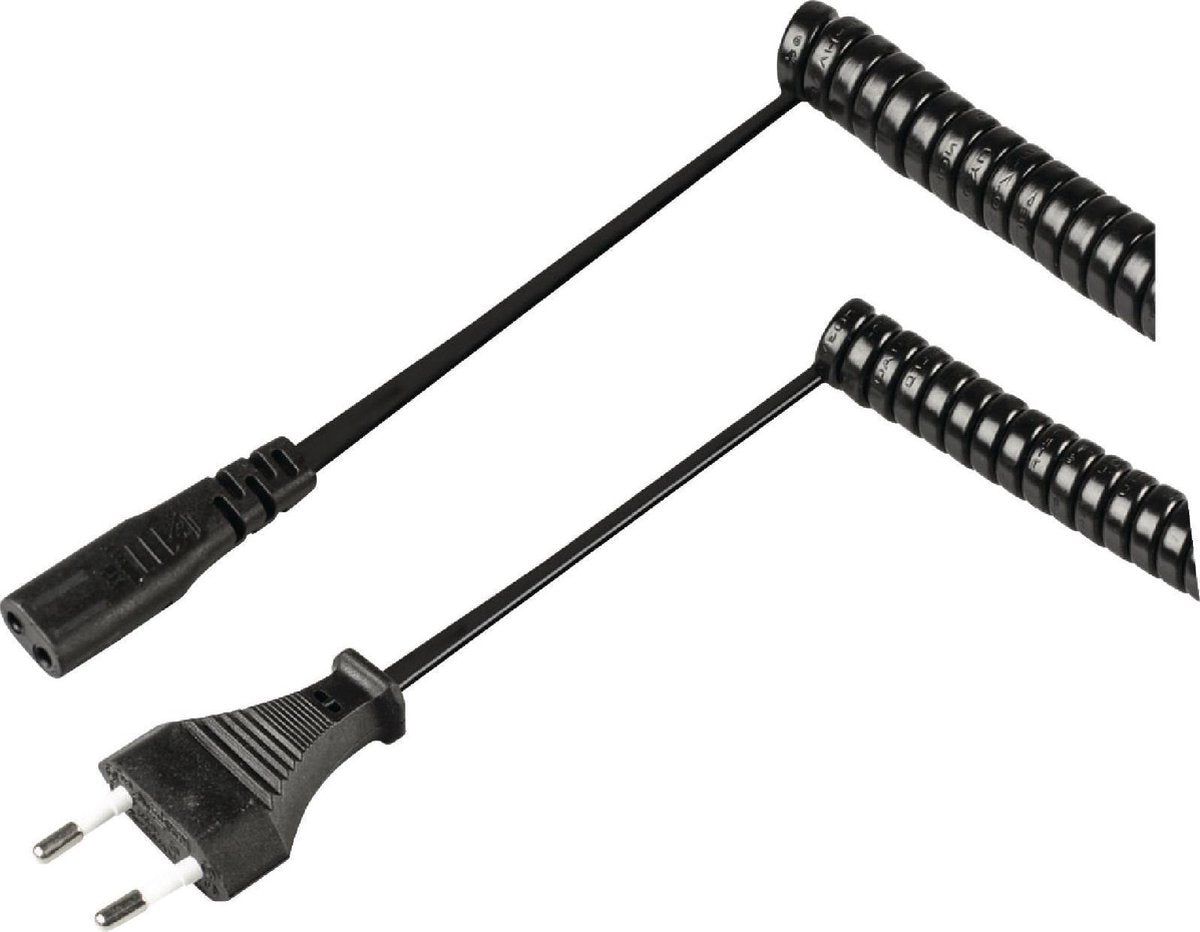 Euro Power Cable Straight Euro Male - IEC-320-C1 2.00 m Black