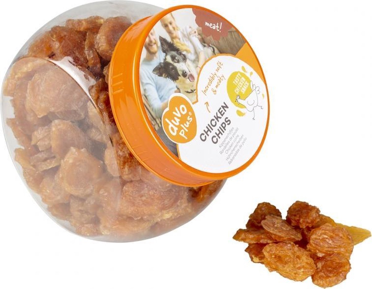 Duvo+ hondensnack Meat! kippenchips 500g