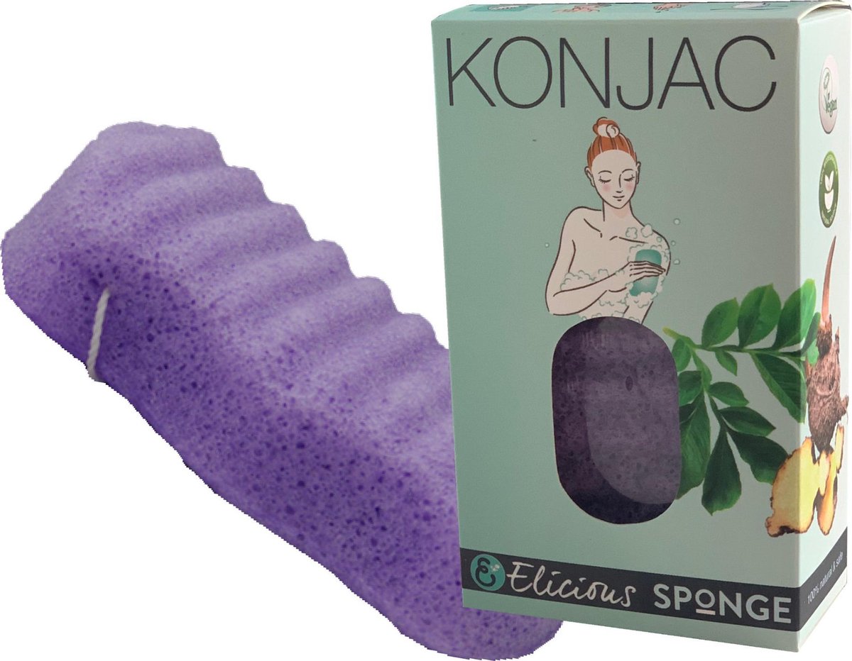 Elicious Konjac badspons met Lavendel