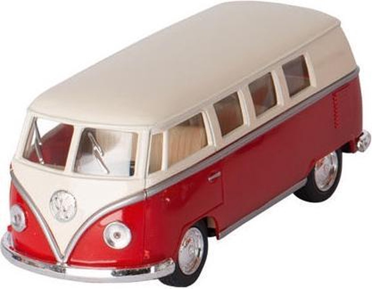 Goki Volkswagen Classic Bus Rood / Wit (1962) 13 Cm