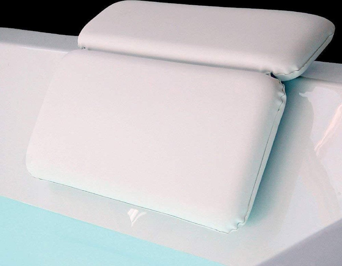 Maoo Orthopedisch Badkussen - Medisch Traagschuim - 7 Anti Slip Zuignappen - Waterproof - Wit - Bad Kussen - Hoofdkussen - Nekkussen