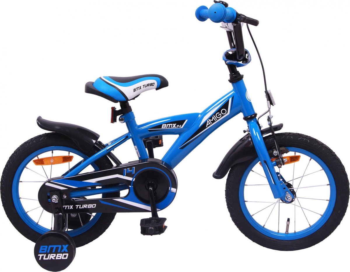 Amigo Bmx Turbo - Kinderfiets 14 Inch - Jongens - Blauw