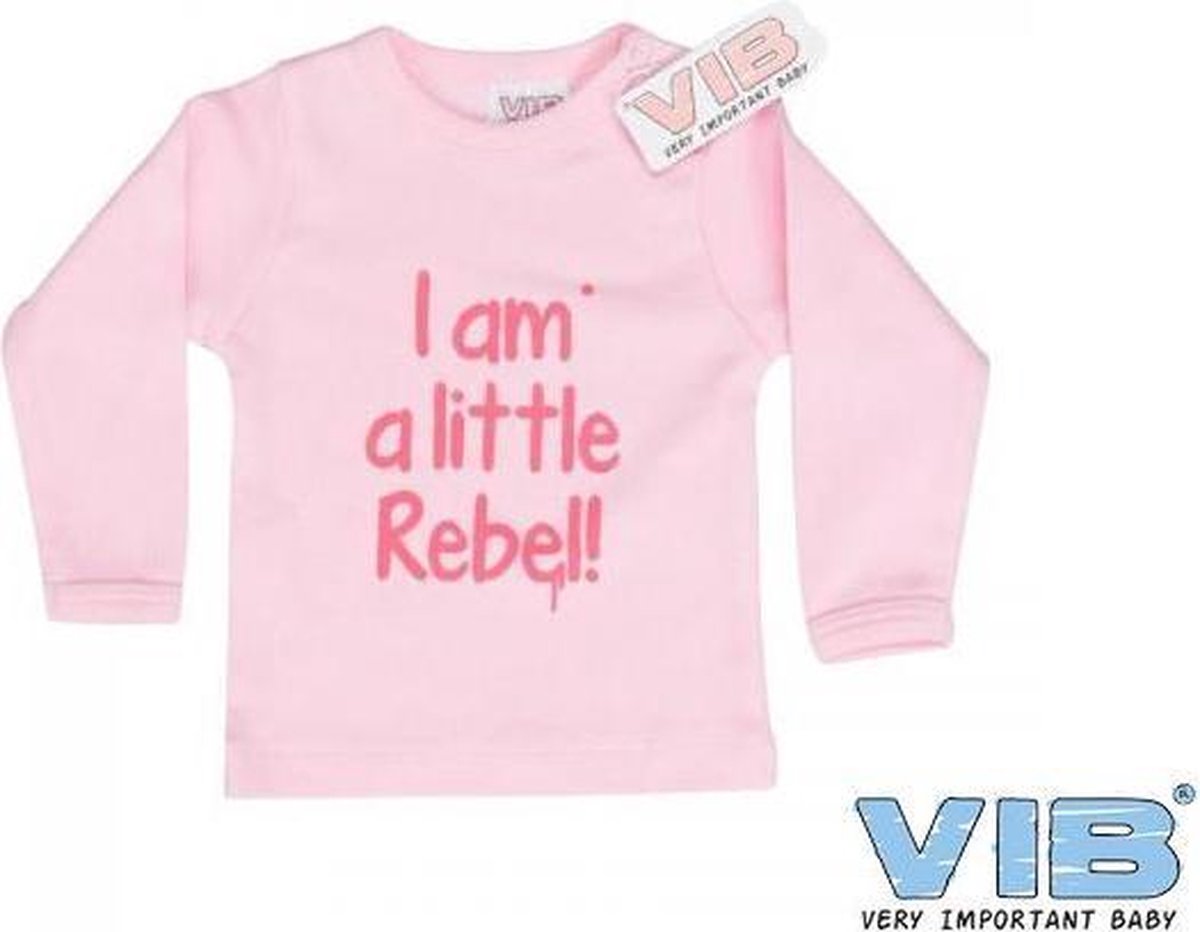 "VIB T-Shirt ""I am a little Rebel"" Roze"