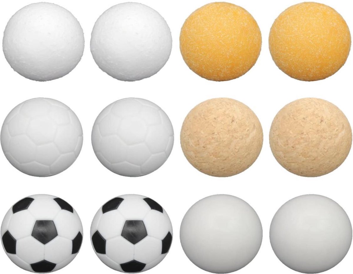 Tafelvoetbal Balletjes Kurk 35mm Set PE PU Abs Kickertafel Onderdelen