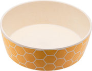 Bamboe voerbak/waterbak voor honden - duurzaam & trendy - Beco Printed Bowls in 5 Kleuren in 2 maten - Kleur: Honingraat