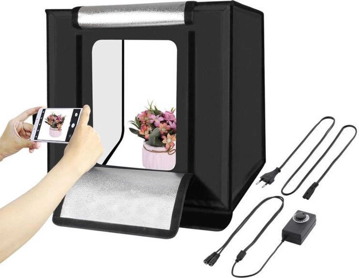 Professionele Foto Studio - Foto Box - Foto Studio met LED - 80 x 80 x 80 cm - LED - 3 kleuren - PULUZ