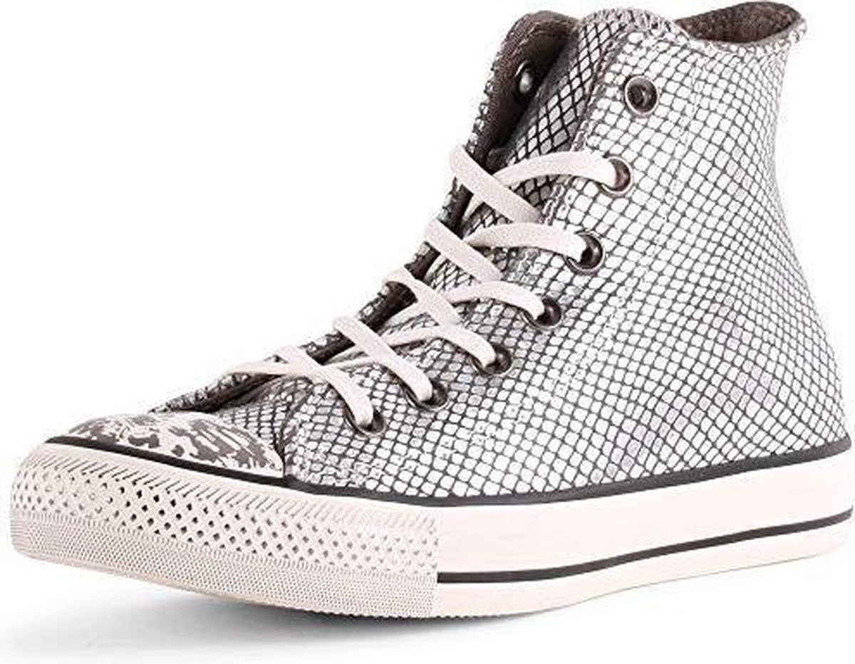 Converse portrait silver leder maat 38