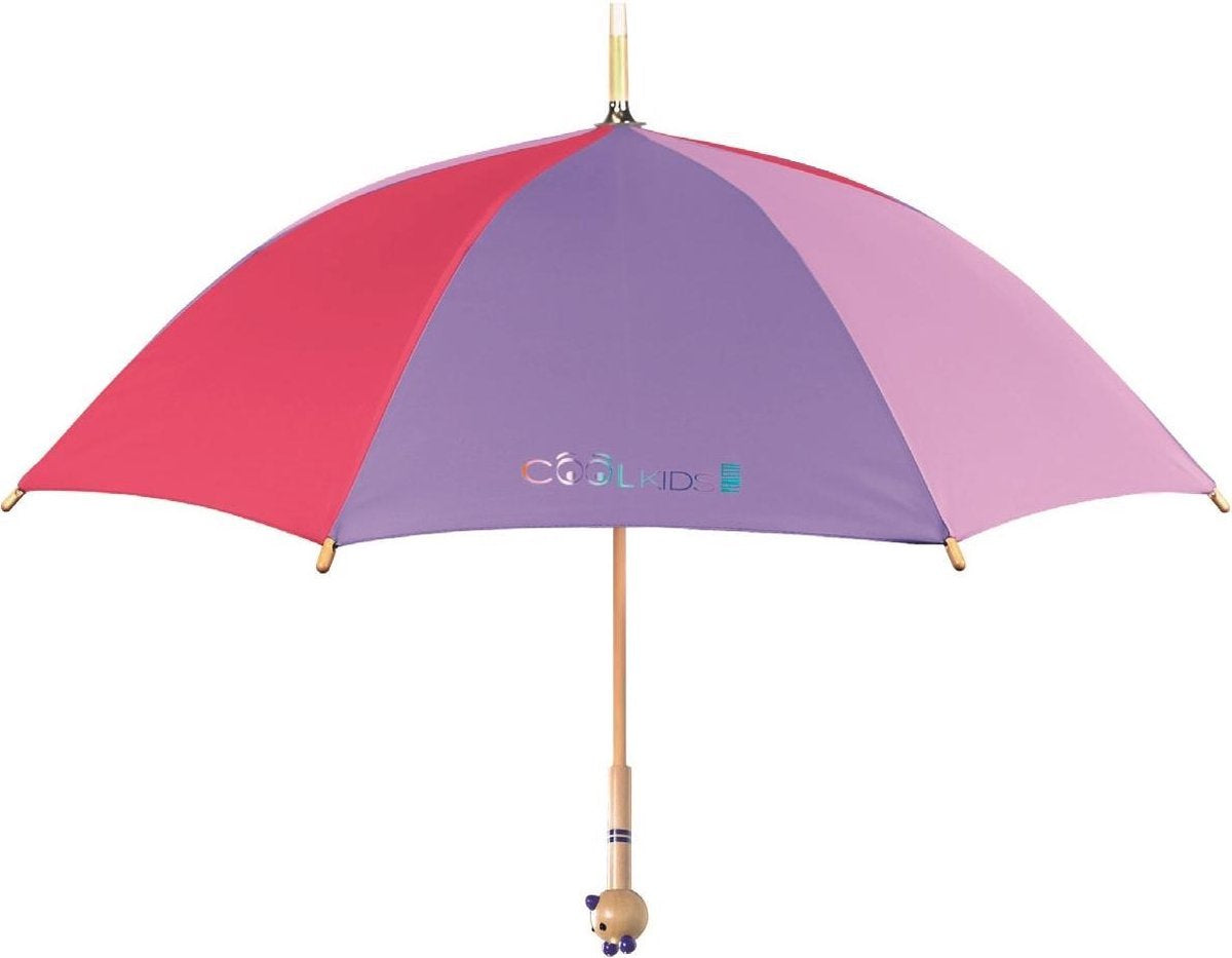 Perletti Kinderparaplu Berenhandvat Rood/roze 75 Cm